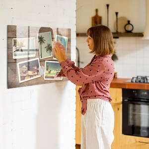 Polaroid photos Note Board, Magnetic Message Board, Multicolour Chore Board, Photography Pattern