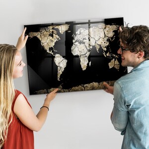 Mehrfarbige Weltkarte, Reise-Tracker, besuchte Orte, Orte, an denen Du gewesen bist, Kartenmuster
