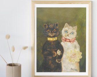 Imprimé chat de Louis Wain/Trois chats chantant