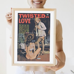 Lesbian Pulp Print Wall Art | Twisted Love | Vintage Sapphic Art | Pulp Novel Cover Reproduction | LGBTQ Queer WLW | Gift for Women Girls