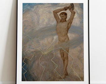 Mythology Art Print | July by Thoma Hans | Surreal Fantasy Wall Decor | Goddess Vintage Artwork | Unframed
