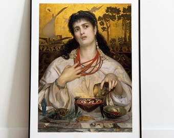 Medea Art Print | Greek Mythology | by Frederick A. Sandys | Surreal Fantasy Wall Decor | Vintage Artwork | Unframed