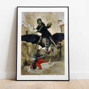 Mythology Art Print the Plague Arnold Böcklin Surreal Macabre Creepy ...