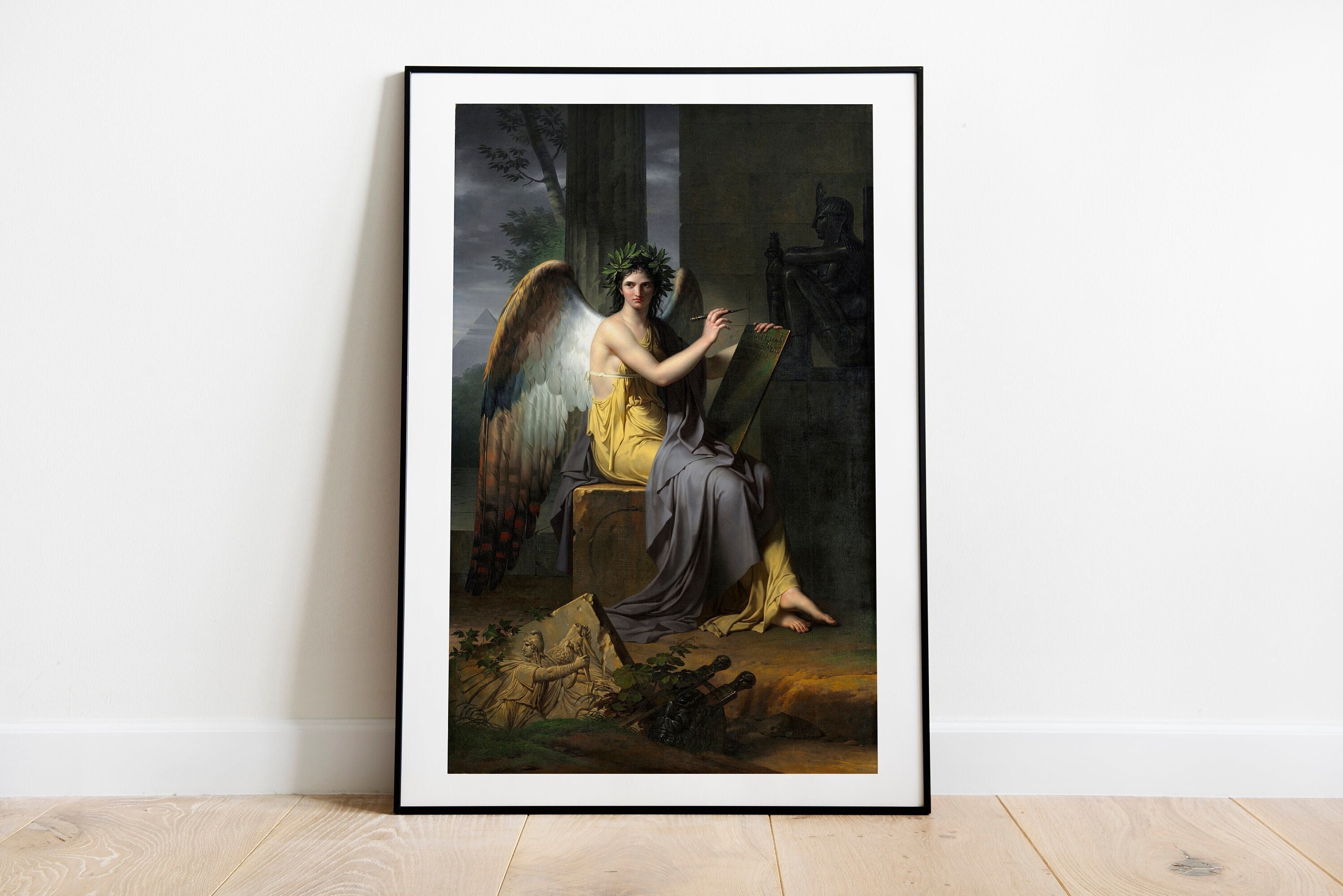 Mythology Art Print | Clio Muse of History by Charles Meynier | Surreal Wall Decor | Vintage Artwork | Fantasy Print | Unframed
