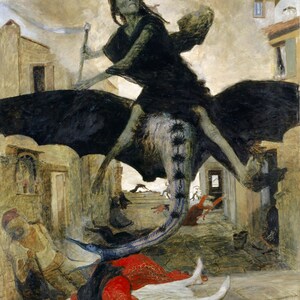 Mythology Art Print the Plague Arnold Böcklin Surreal Macabre Creepy ...