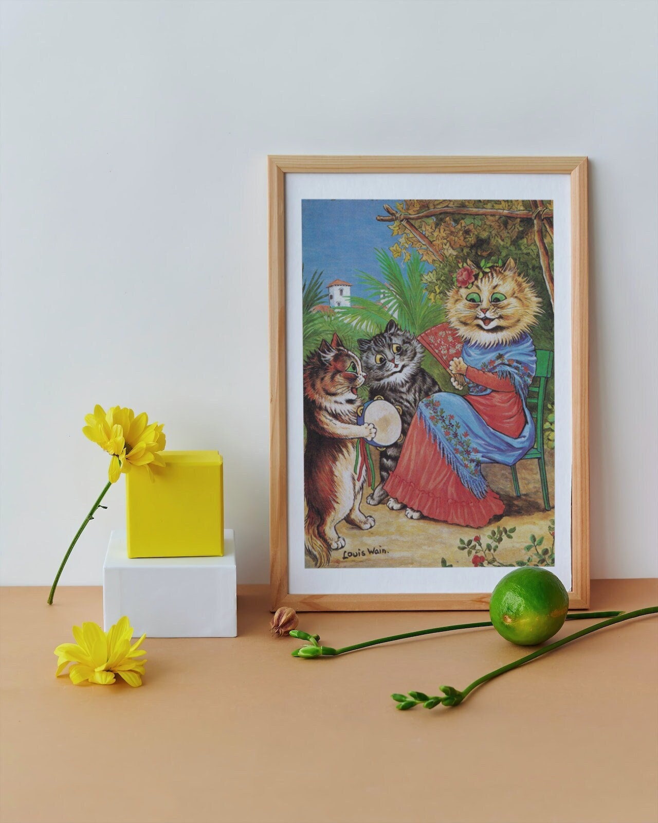 ルイス・ウェイン プリント 猫 壁アート 装飾 ファンシー