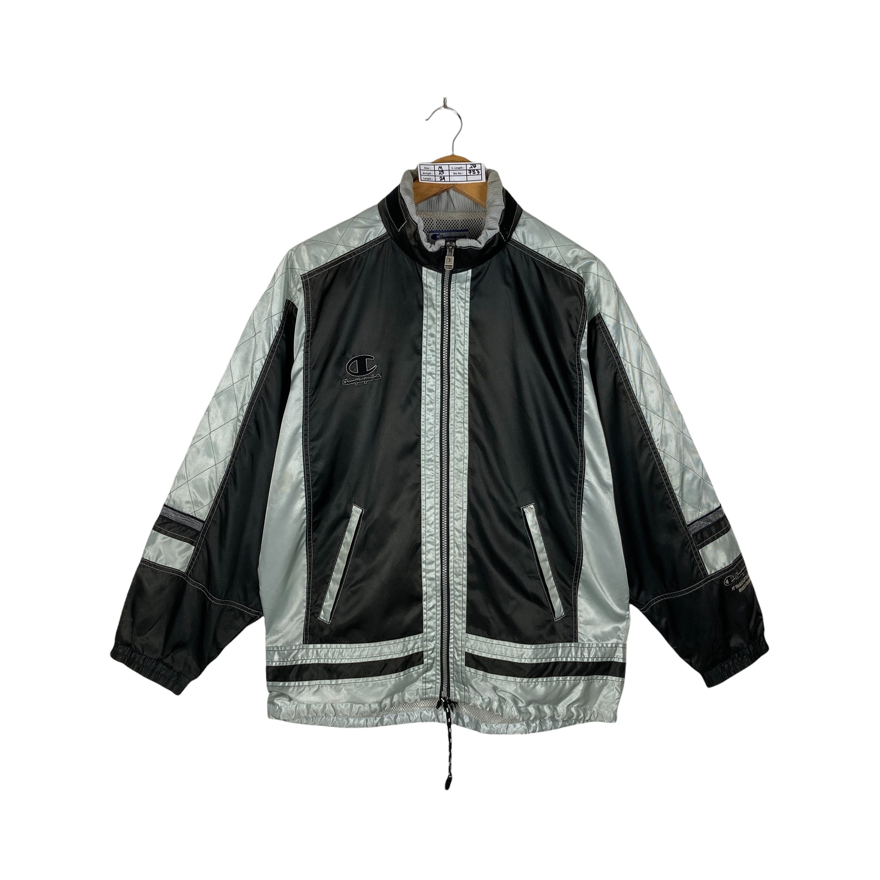 Champion Windbreaker Jacket Medium Vintage 90s Champion Sport Windbreaker Light Jacket Size M
