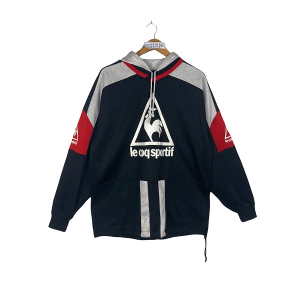 OldLabel Le Coq Sportif Sports Hoodie Sweater X-Large Vintage 90s Le Coq Sportif Sport Hoodie Size L - XL