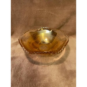 Vintage Scalloped Edge Carnival Candy Dish