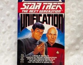 Star Trek The Next Generation Unification, Jeri Taylor, Mass Market PB, (1990)