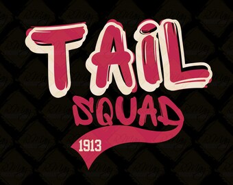 Delta Sigma Theta Tail Squad SVG, PNG, JPG Print (Digital Download)