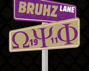 Omega Psi Phi Bruhz Design: T-Shirt Print Bundle (Digital Download, PNG & JPG