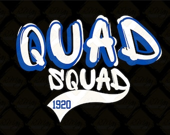 Zeta Phi Beta Quad Squad SVG PNG JPG - ZPhiB 1920 Design (Digital Download)