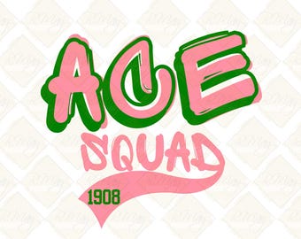 AKA Ace Squad SVG: Alpha Kappa Alpha Design (Digital Download)