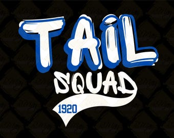 Zeta Phi Beta Tail Squad SVG PNG JPG - ZPhiB 1920 Design (Digital Download)