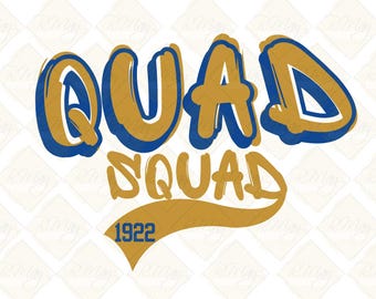 Sigma Gamma Rho SVG: Obiettivi di squadra, Quad Squad (download digitale)