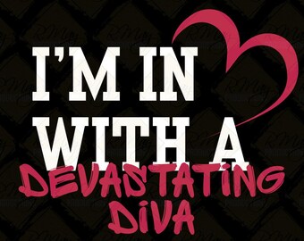 Delta Sigma Theta SVG PNG JPG: Devastating Diva Print Design (Digital Download)