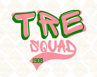 AKA Tre Squad Design: Alpha Kappa Alpha (svg, png, jpg) (Download digitale)