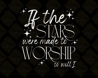 Stars Worship Christian SVG: Religious Scripture Digital Files (ZIP)