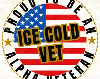 Ice Cold Veteran - Alpha Phi Alpha Design: PNG JPG DTF(Digital Download)