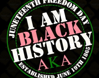 Storia nera Juneteenth SVG: AKA Design, Alpha Kappa Alpha (download digitale)