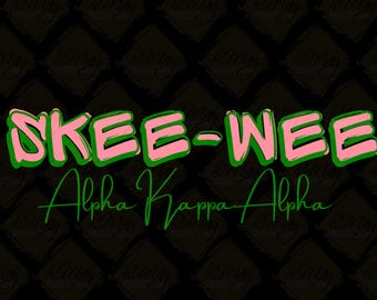 AKA Skee-Wee Design | Alpha Kappa Alpha (svg, png, jpg) (Digital Download)