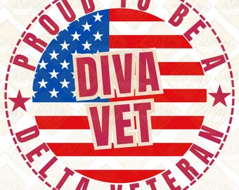 Delta Sigma Theta Diva Veteran Design: PNG JPG DTF(Digital Download)