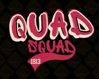 Quad Squad SVG PNG JPG: Delta Sigma Theta 1913 (Digital Download)