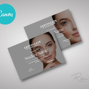 Bearbeitbare druckbare Brauen-Zertifikatsvorlagen, Wimpern-Zertifikat, Zertifikate für Trainingsschulter, Wimpern-Lifting, Brauenkaschierung, Zertifikat