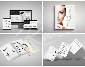 Editable Russian Volume Lash Extension Training Course Material Package, Program, Manual, Presentation