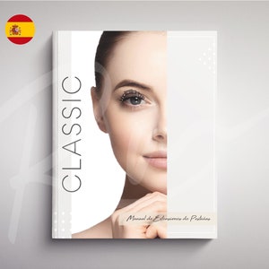 Klassische Wimpernverlängerung Kurshandbuch, Trainingsbuch, Spanisch. Kurshandbuch für klassische Wimpernverlängerung, Spanisch, Grau