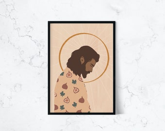 He Prays for You | Jesus Christ Art | Printable Art, Digital Download | Modern Christian Art | Fig | LDS Artwork | Jesus Print