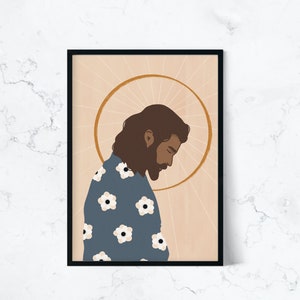 Er betet für dich | Jesus Christus Kunst | Druckbare Kunst, Digital Download | Moderne Christliche Kunst | Maiglöckchen | LDS Kunstwerk | Jesus Druck