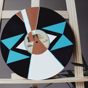 Bemalte Schallplatte Wandkunst
