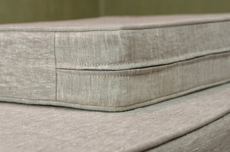 Heavy Linen Mattress Cover Very Durable Zippered Futon Sofa Etsy
