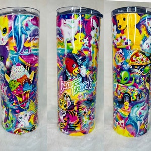L.F. 80s metal tumbler, retro tumbler, gift, vintage tumbler, 90s tumbler, 80s, 90s, cup, reusable cup, colorfull, cartoon
