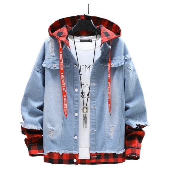 Jean jacket pullover discount