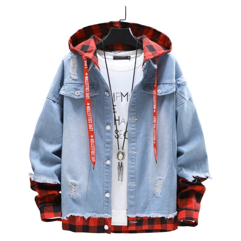 Mens Hoodies Vintage Denim Jacket Men Long Sleeve Streetwear Hoodie Pockets  Spring Autumn Coat Hip Hop Motorcycle From Bidashoes, $36.9