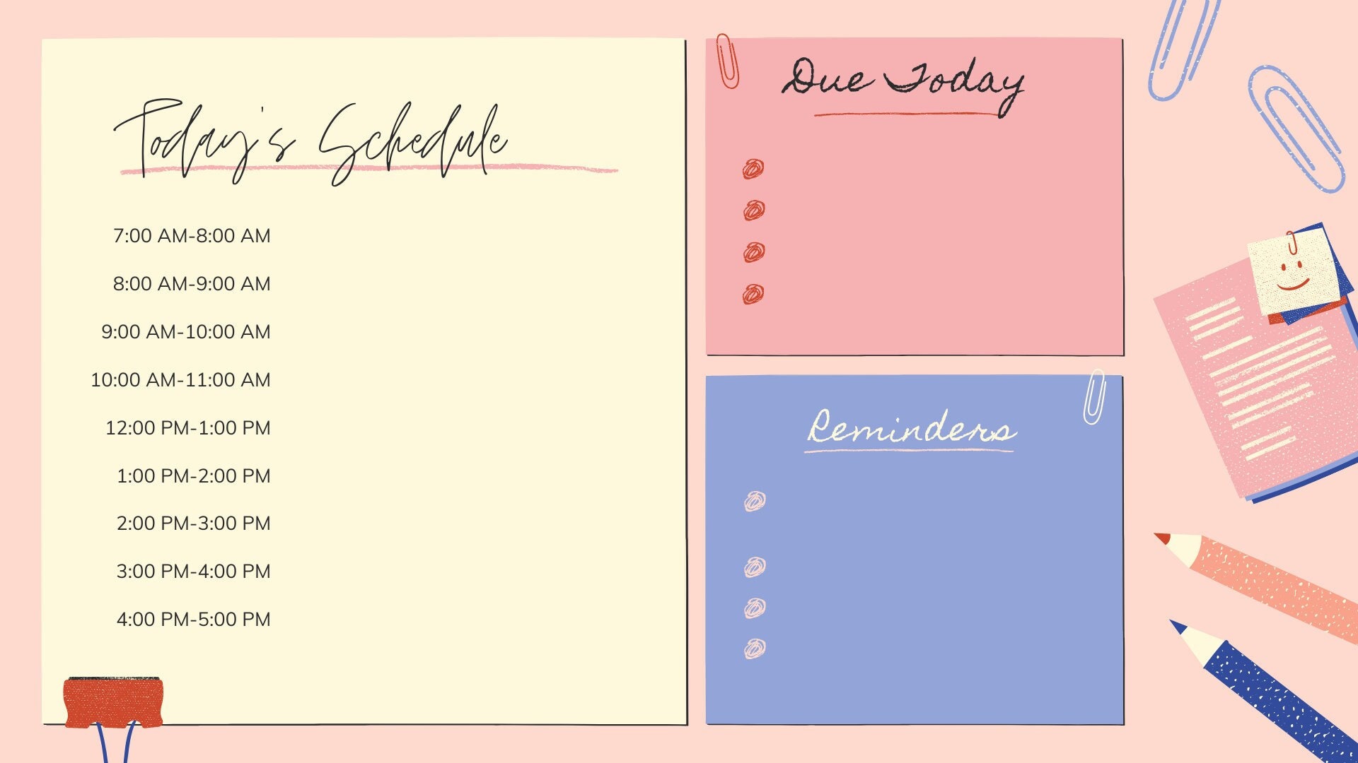 Daily Planner Printable - Etsy Canada