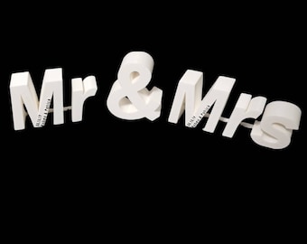 Hochzeit | Tischaufsteller | 3D-Druck  | Deko | Mr & Mrs | Wedding | Personalisierbar