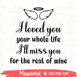 En memoria amorosa SVG, En memoria de SVG, Pet Memorial SVG, Angel wings svg, Dog Memorial svg, Cat Memorial svg, Pet Loss svg, Dog Loss Svg