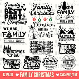 Familie kerst SVG, kerst 2024 SVG, kerst bemanning SVG, kerst bijpassende SVG, familie kerst png, familiereünie SVG, familie