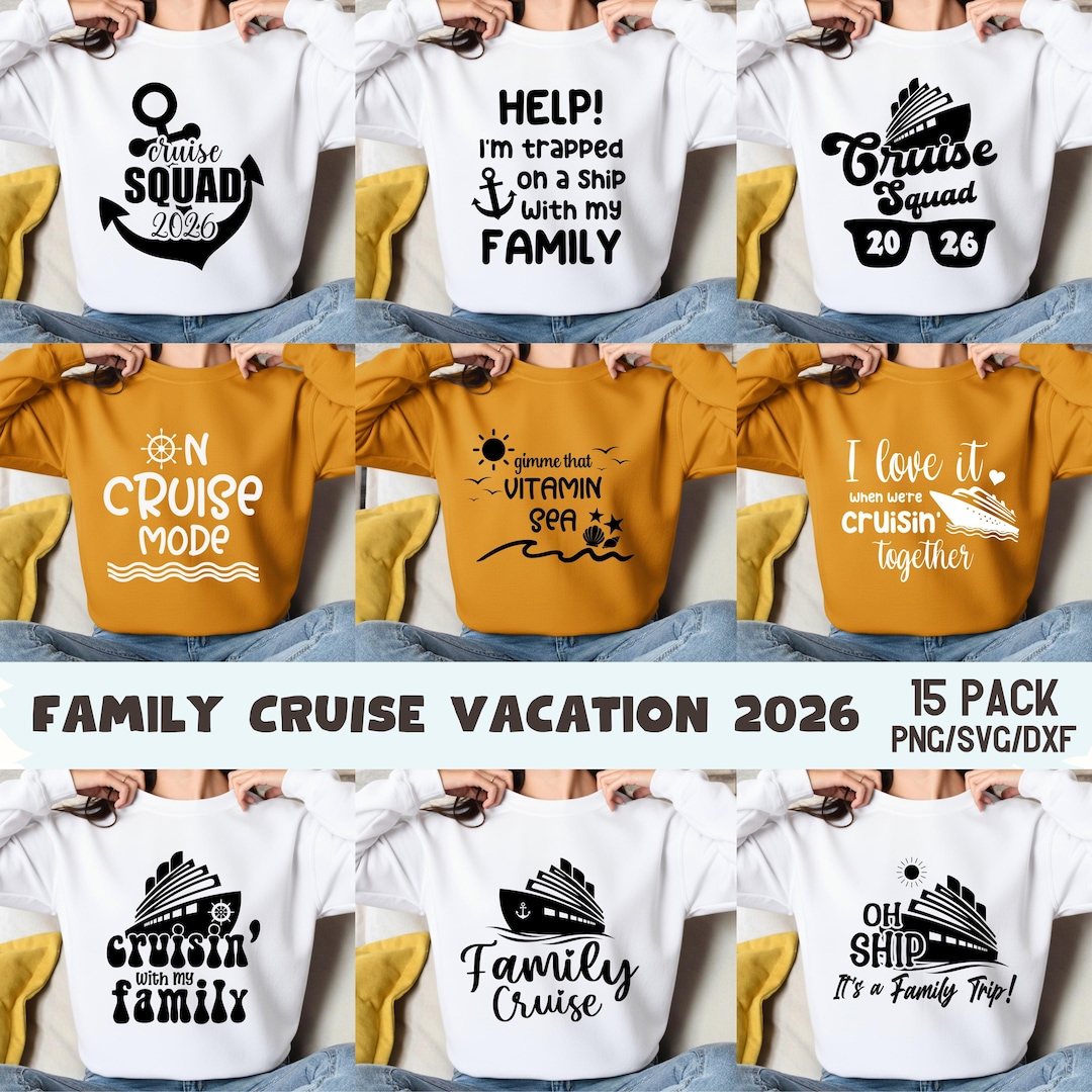 Family Cruise 2026 SVG Bundle, Cruise SVG, Family Vacation Shirt ...