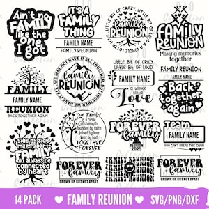 Paquete SVG de reunión familiar 2025, camisa de reunión familiar svg, árbol genealógico SVG, reunión familiar PNG, vacaciones familiares svg, camisa familiar, archivos de corte