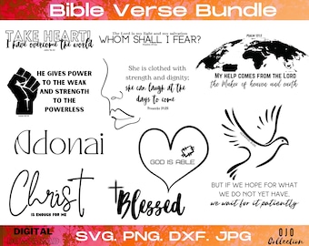 Bible Verse SVG Bindle, Faith SVG, Christian SVG, Scripture Svg, Religious Svg, Bible Quote Svg, Inspirational Svg, Bible verse png