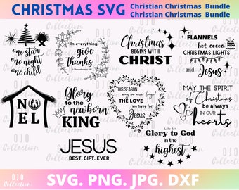 Christmas SVG Bundle, Christian Christmas SVG, Christian SVG, Merry Christmas svg, Religious Svg, Faith Svg, Jesus png, Nativity svg