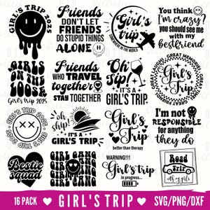 2025 meisjes trip SVG-bundel, meisjesweekend SVG, familievakantie SVG, meisjesreis png, beste vrienden SVG, meisjesreis shirt SVG, cruiseshirt SVG