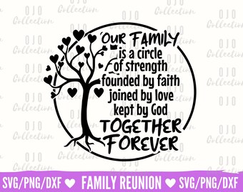 Family Reunion Tree SVG: Shirt Design, Wall Art (Digital Download)