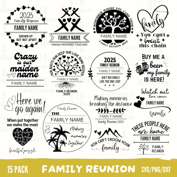2025 Family Reunion SVG Bundle: Holiday, Trip, Tree of Life Designs (Digital Download)