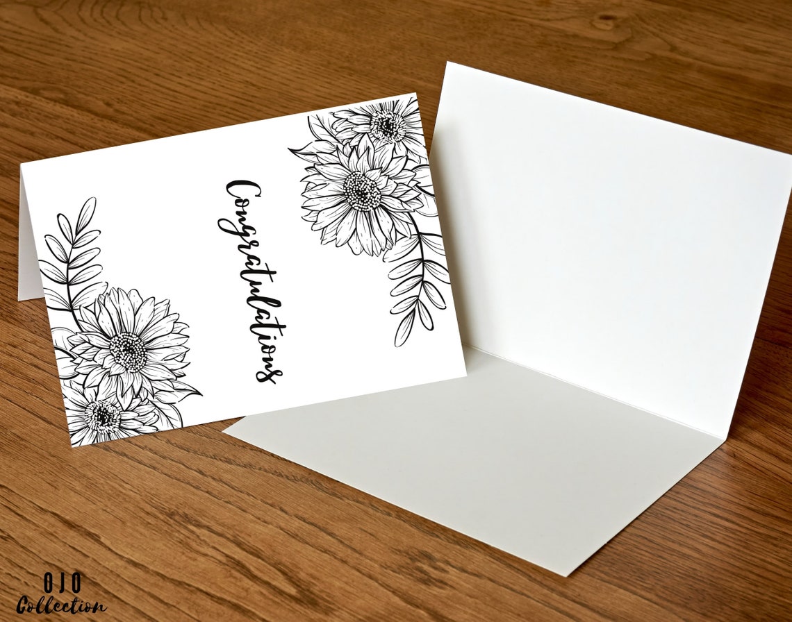 Printable Congratulations Greeting Card Wedding Card - Etsy